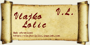 Vlajko Lolić vizit kartica
